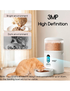 Alimentador automático de gatos Faroro TD20 con cámara 3MP 2
