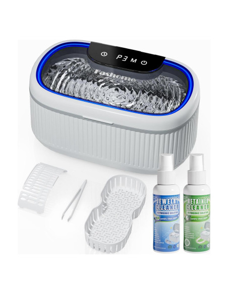 Limpiador Ultrasónico Fashome 550ml 45KHz 5 Modos para Joyas