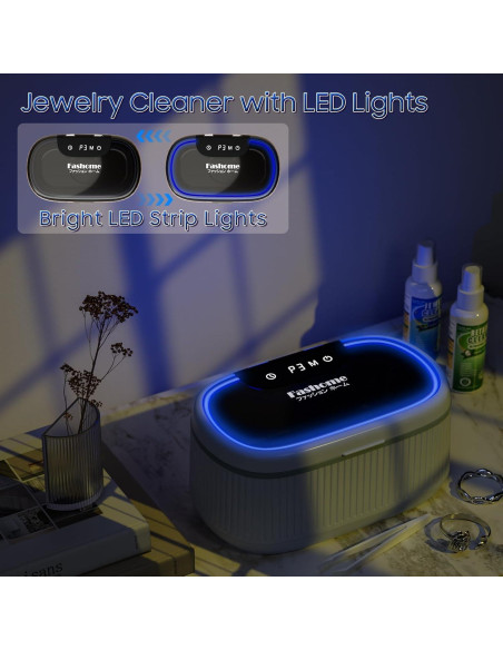 Limpiador Ultrasónico Fashome 550ml 45KHz 5 Modos para Joyas