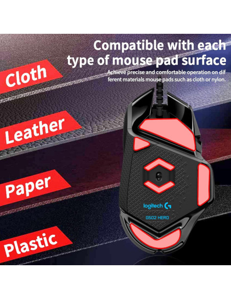 Patas de Ratón HESSION para Logitech G502 - Reemplazo Teflón