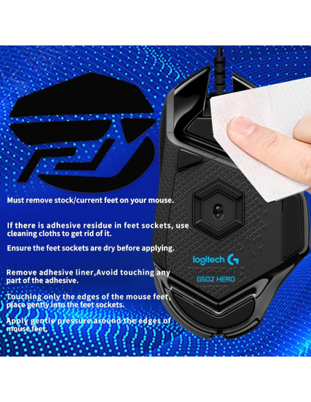 Patas de Ratón HESSION para Logitech G502 - Reemplazo Teflón