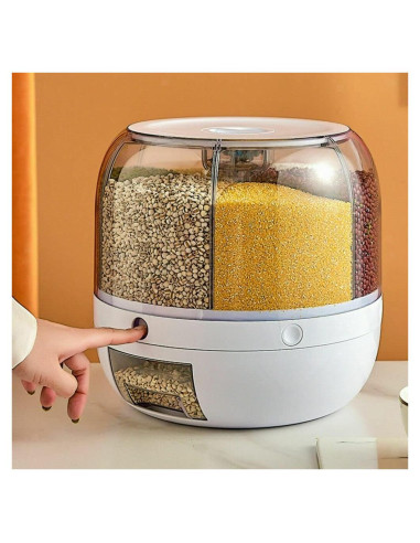 Dispensador de Granos Legoa 6 Rejillas 10 kg con Taza Medidora