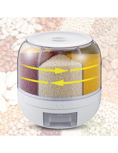 Dispensador de Granos Legoa 6 Rejillas 10 kg con Taza Medidora