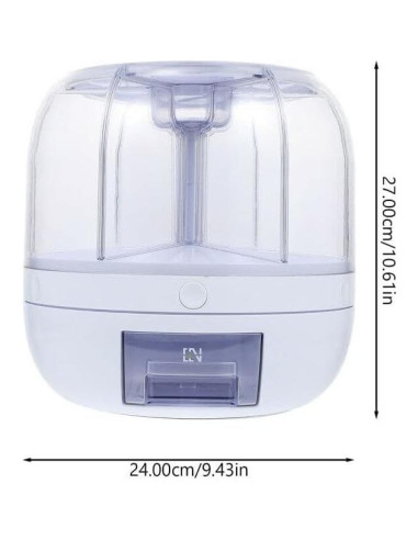 Dispensador de Granos Legoa 6 Rejillas 10 kg con Taza Medidora