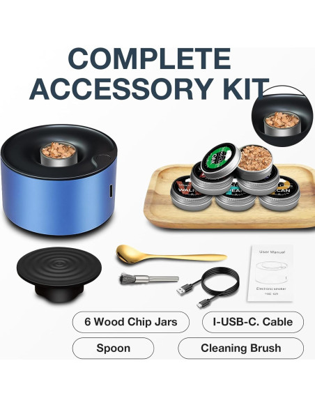 Ahumador Eléctrico de Whisky ABESTME con 6 Astillas de Madera