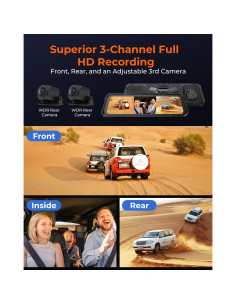 Cámara de Espejo Retrovisor Acumen La Leyenda 3CH FHD 2