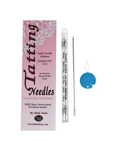 Aguja de Ganchillo de Metal Handy Hands Tamaño 1 con Enhebrador