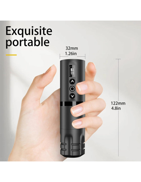 Kit de Máquina de Tatuaje Inalámbrica MK 2000mAh con Agujas