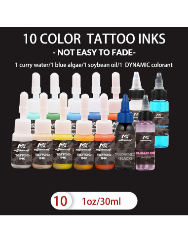 Kit de Máquina de Tatuaje Inalámbrica MK 2000mAh con Agujas