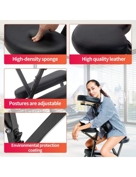 Silla de Masaje Plegable BestMassage con Reposacabezas Ajustable