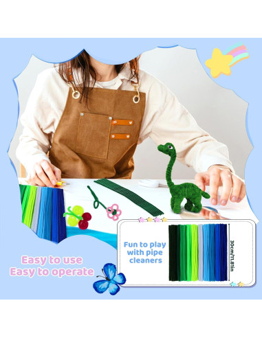 Set de 200 Limpiadores de Tubos Zlulary 30 cm para Manualidades