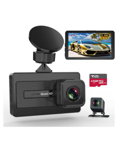 Cámara de tablero delantera y trasera 2.5K BTLMEMO, visión nocturna