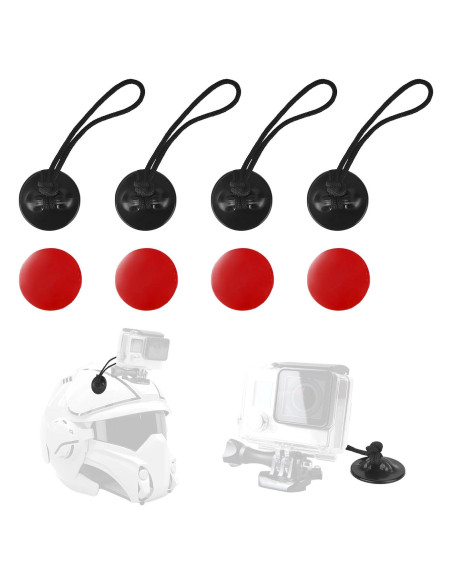 4 Correas de Seguridad para Cámara de Acción Lasuroa con Almohadillas Adhesivas