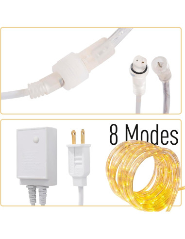 Luces de Cuerda LED Impermeables CHORLED 6.1m Blanco Cálido