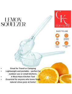 Exprimidor de Limón Manual COO KORA Transparente 121.9g 2