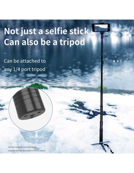 Bastón de Selfie Extensible TELESIN 270cm Carbono Impermeable