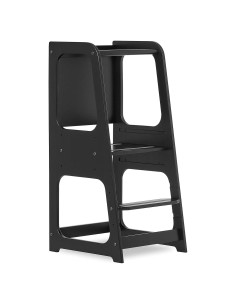 Torre de Aprendizaje Dream On Me Negra - Madera de Pino, 3 Alturas