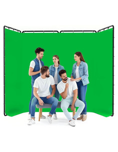 Pantalla Verde de Fondo 4x2.4m BENOISON con Soporte Plegable