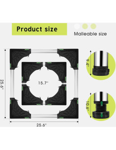 Soporte Ajustable Ailahloe para Mini Nevera y Lavadora 150kg 2