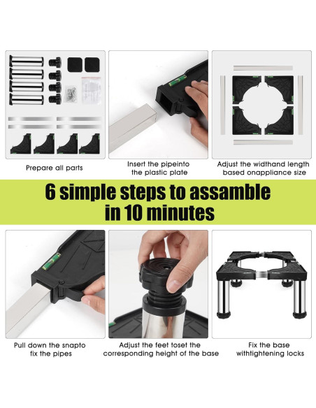 Soporte Ajustable Ailahloe para Mini Nevera y Lavadora 150kg
