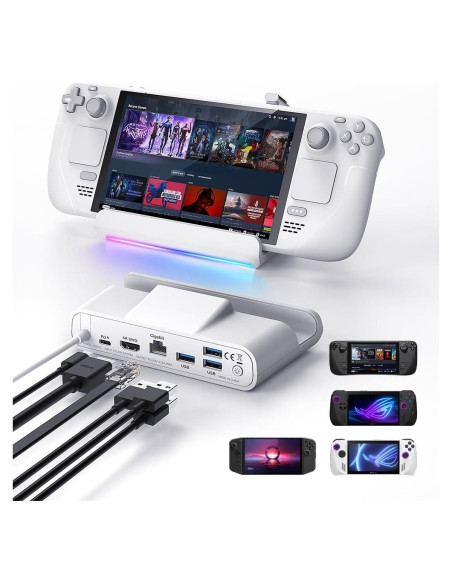 Estación de Acoplamiento Portátil RGB asuplor 4K HDMI USB-C