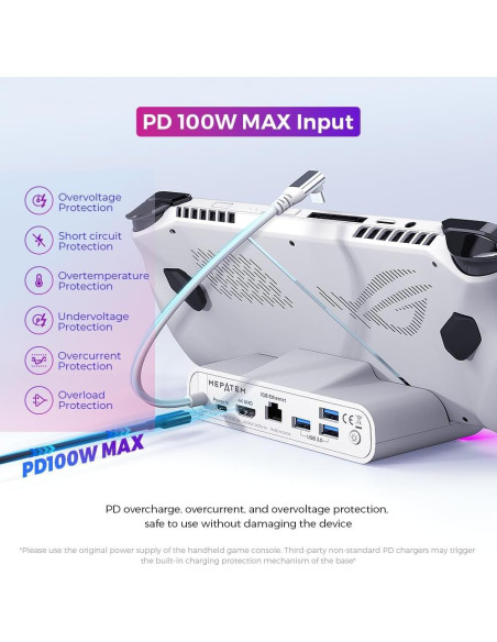 Estación de Acoplamiento Portátil RGB asuplor 4K HDMI USB-C