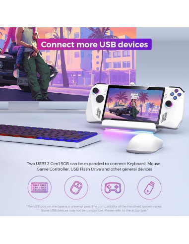 Estación de Acoplamiento Portátil RGB asuplor 4K HDMI USB-C