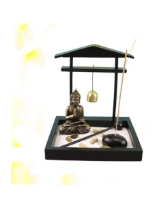 Jardín Zen Miniatura VOSAREA con Estatua de Buda 15x13cm 2