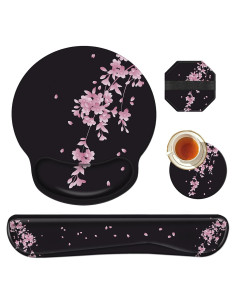 Kit Reposamuñecas Ergonomico RAUEDWDJS Flores de Cerezo