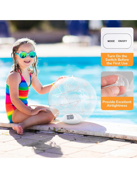 Luces de piscina flotantes solares Bawoo 14" IP68 2PCS