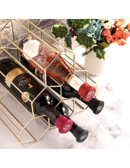 Set de 8 Tapones de Silicona para Vino Whaline - Reutilizables