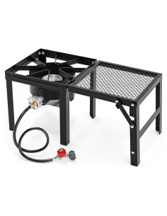 Estufa de Propano Bonnlo 75000 BTU Portátil con Estante Plegable