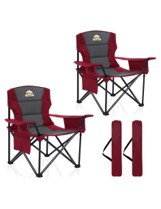 Sillas de Camping Plegables Colegence Doble 450lbs Rojo
