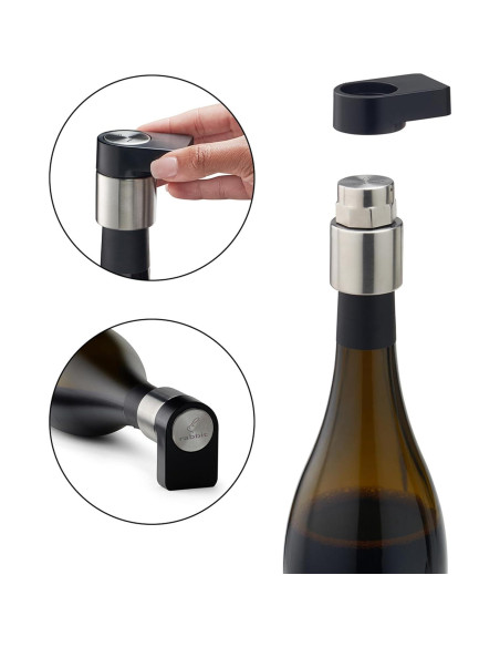 Tapon y soporte multifuncional Rabbit para botellas de vino