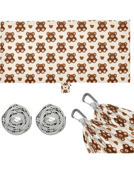 Hamaca de Camping Bolaz 290x137 cm Portátil con Bolsillo