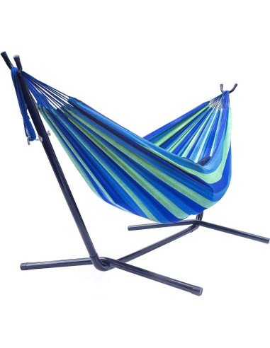 Hamaca Doble Ajustable TechFaith con Soporte de Acero 274cm