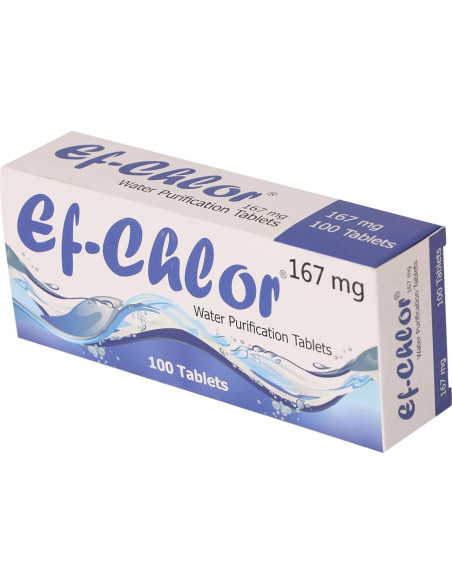 Tabletas Purificadoras de Agua Ef-Chlor 167 mg - 100 Tabletas