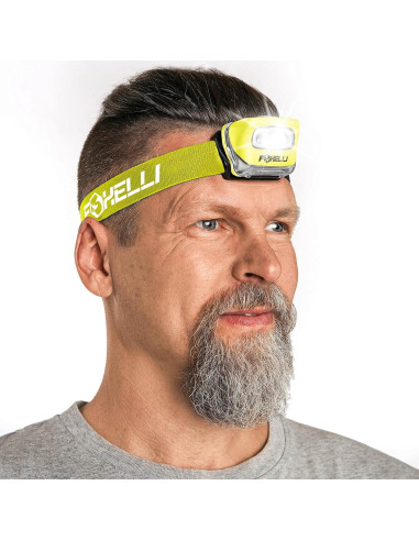 Paquete de 2 Linternas Frontales LED Foxelli - Impermeables