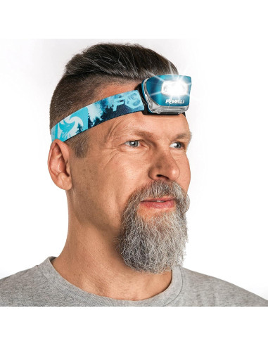 Paquete de 2 Linternas Frontales LED Foxelli - Impermeables