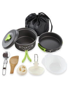 Kit de Cocina para Camping MalloMe 10 Piezas 3L Aluminio