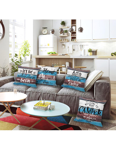 Funda de Cojín Cuadrada 45.7x45.7 cm MIXDING Juego de 4