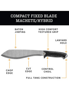 Cuchillo Machete Híbrido Gerber Versafix 36.3 cm Negro 2