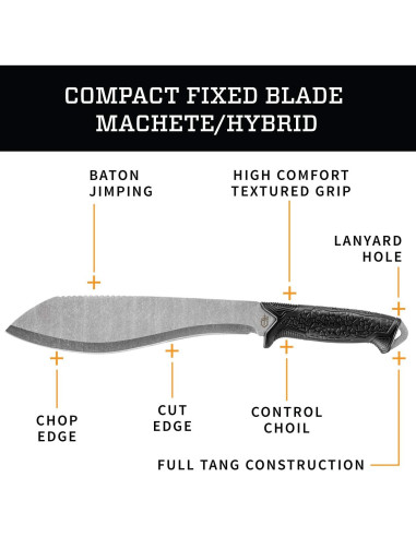 Cuchillo Machete Híbrido Gerber Versafix 36.3 cm Negro