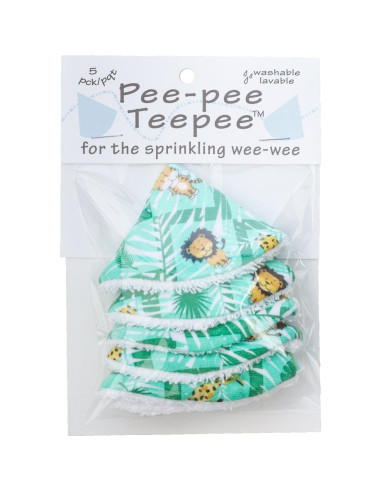 Pee-Pee Teepee Beba Bean Verde Selva - 5 Unidades