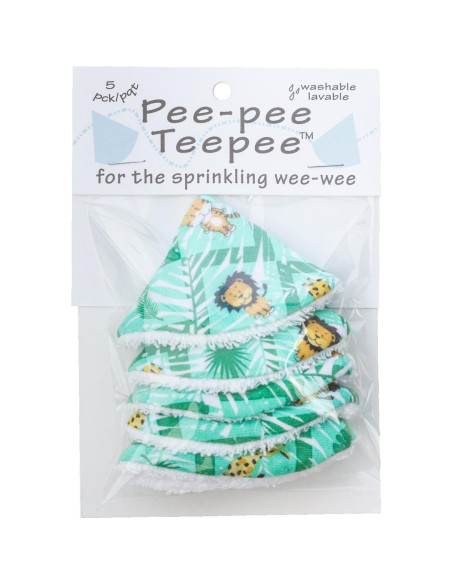 Pee-Pee Teepee Beba Bean Verde Selva - 5 Unidades
