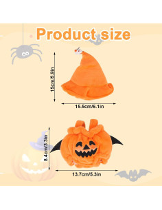 Conjunto Ropa de Muñeca Halloween BOXOB 17cm Calabaza 2