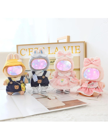 Conjunto de Ropa para Muñecas 17cm Xinbalove 4 Piezas Rosa