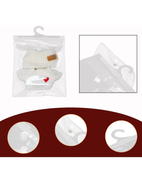 Set de 10 Bolsas de Almacenamiento para Ropa de Muñeca Labubu Set de 10 Bolsas de Almacenamiento para Ropa de Muñeca Labubu