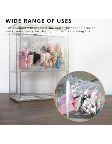 Set de 10 Bolsas de Almacenamiento para Ropa de Muñeca Labubu