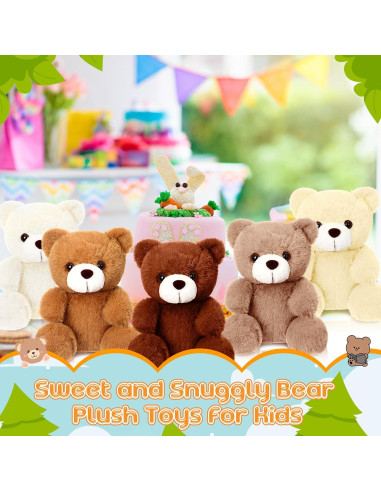 Ositos de Peluche Suaves HyDren - 5 Piezas 20 cm Colores Variados